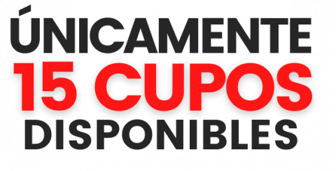 unicamente 15 cupos disponibles