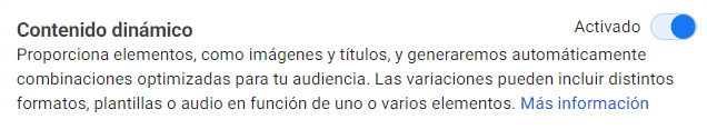 Contenido dinamico facebook ads